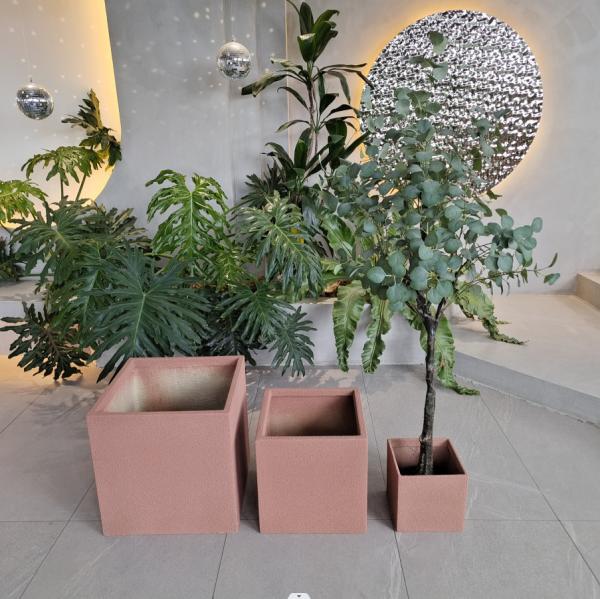 Plantadores de flores de fibra de vidro para jardim Decoração interna e externa