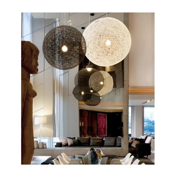 Loft Hanging Lamp Living Room Home Decoration Nordic Rattan Weaving Spherical Pendant light(WH-WP-145)