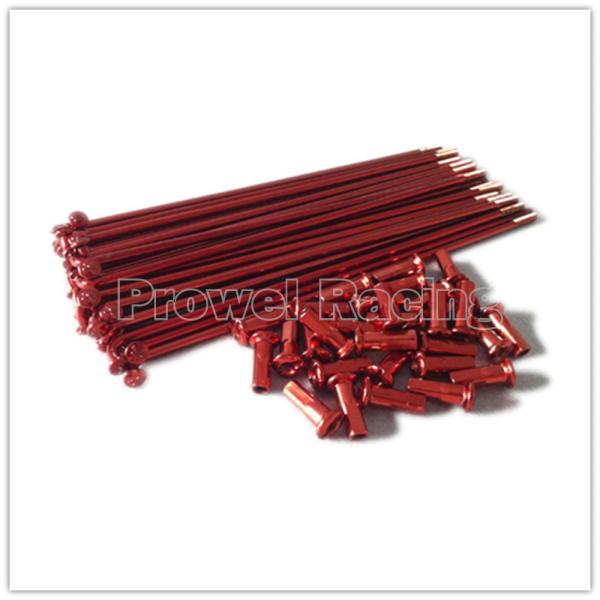 Black Plated Brass Spokes and Nipples for 8G 9G 10G Motorcycle Carbon Steel Spoke Kit