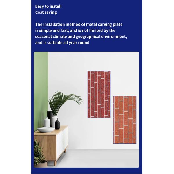 Hotel Design Style Metal Carving Board Exterior Insulation Decoration Integrated Board Polyurethane Foam Sandwich Board