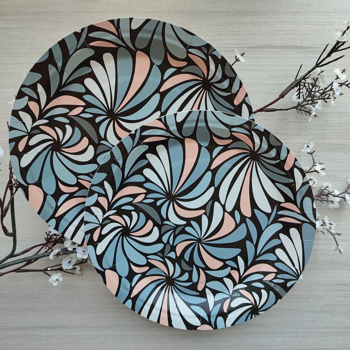 Eco-friendly Disposable Tableware for Birthday Party Food and Cake Plate Lunch Plate
