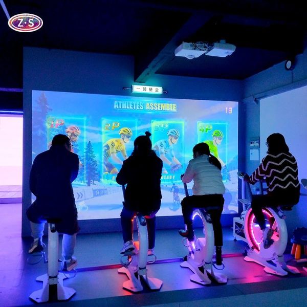 Multiplayer Indoor Cycling Trainer AR Interactive Spin Bike Immersive Fitness Bicycle