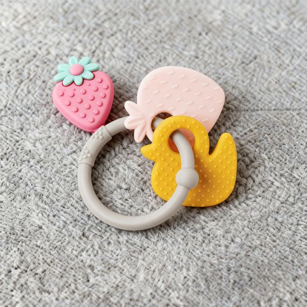 Customizable BPA Free Silicone Baby Teething Toy ISO9001 Certified for Safe Chewing Relief