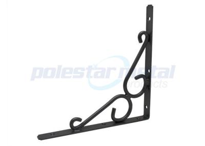 300mm Height Scroll Heavy Duty Steel Shelf Brackets With Black Painting
