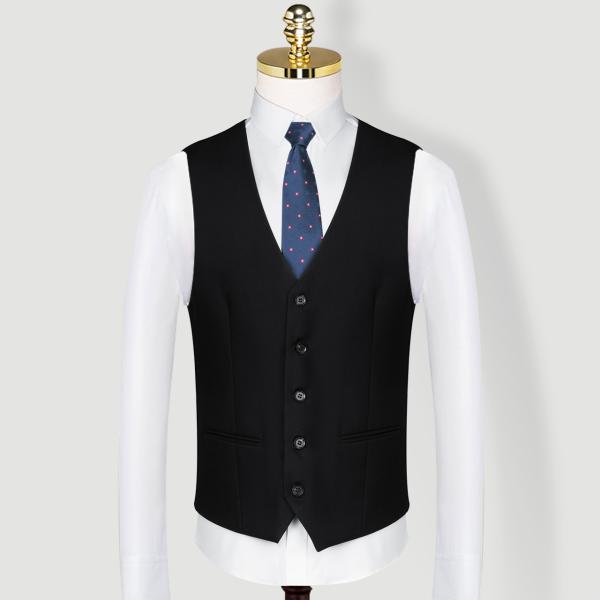 Custom Waistcoat Men Formal Suit Vest Polyester Solid Chalecos Hombre Casual Flax Vest