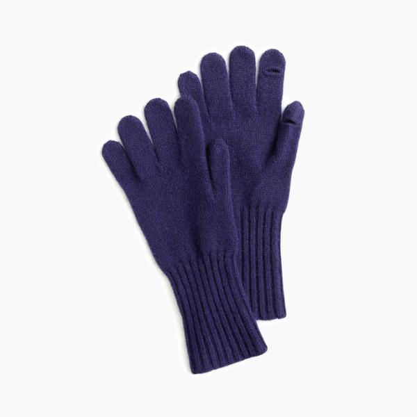 Slit Open Finger Cable Knit Gloves , Rib Cuff Knit Winter Gloves For Touch Screen