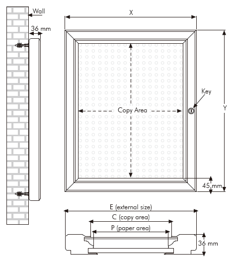 Magnetic A1 Enclosed Cork Board With Aluminum Frame