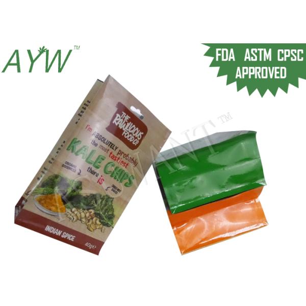 Stand Up Mylar Food Bags Heat Sealable Flat Bottom Gusset Bags For Dried Fruit Vegetables