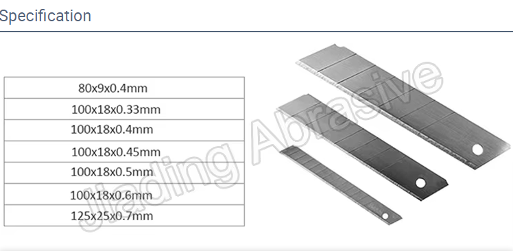 Carbon Steel Snap Off Cutter Blade Breakable Stretchable Paper Cutter Tool 18mm