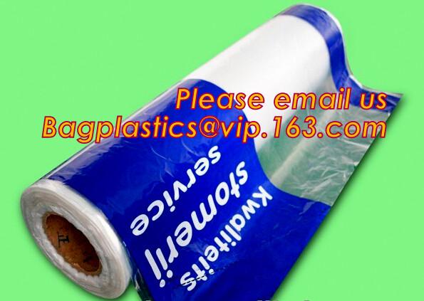 Dry clean perforated clear poly plastic garment/laundry/clothing bags on a roll clothing storage