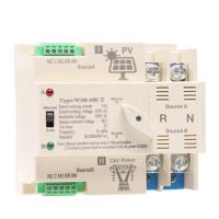 Interruptor automático de la transferencia del dinar de AC220V picovoltio del carril 2P 63A del poder dual solar del ATS