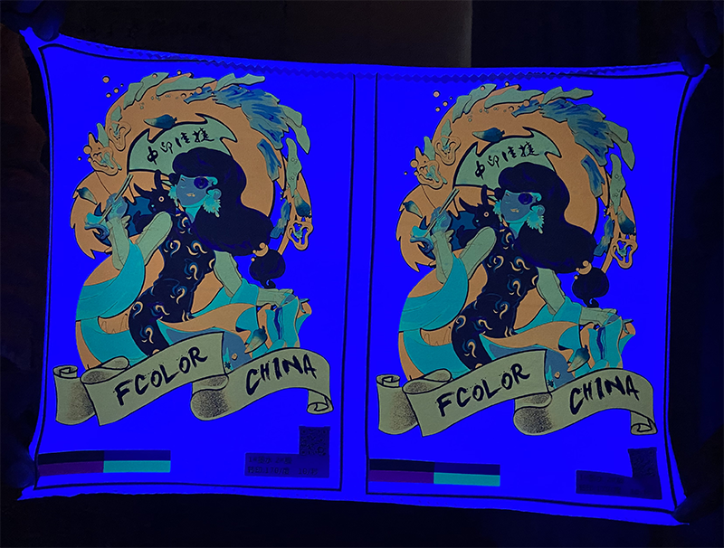 FCOLOR Newest DTF Fluorescent Ink Suitable for Modified L1800 Print PET Film and Powder