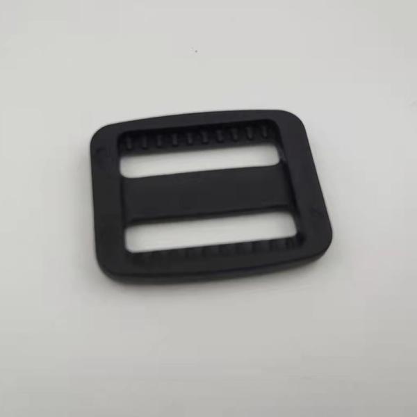 Adjustable 1'' Black Plastic Clasp Buckle Customized Logo 1 Inch Triglide