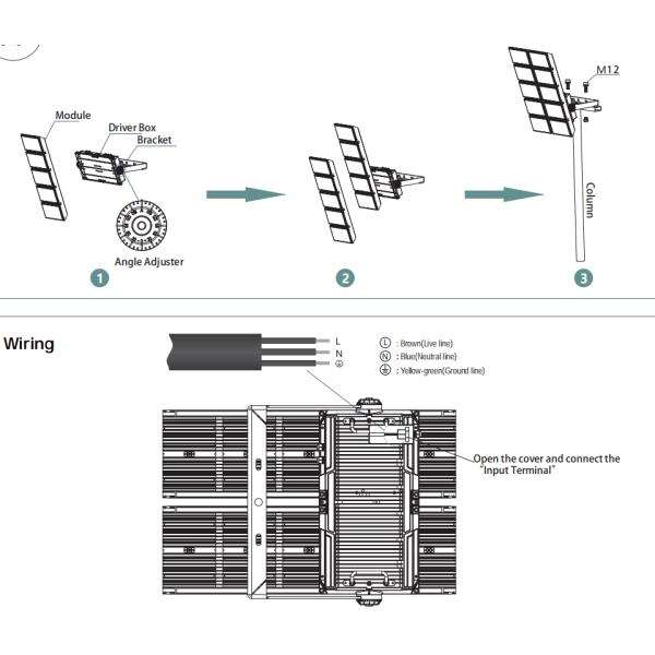 150-1200W IP66 светодиодный высокомастный стадионный свет 5 лет гарантия с высокой яркостью для спортивного поля порта