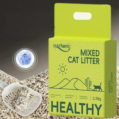 Déodorant organique OEM Tofu et Bentonite mélangés Litter de chat avec multi-odeur