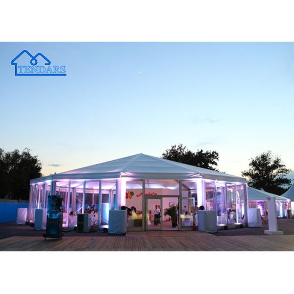Permanent White Aluminium Pagoda Tent Water Resistant For Outdoor Waterproof Tent