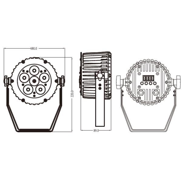Compact Design IP65 Outdoor LED Par Lights