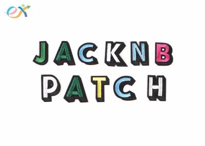 Colorful Custom Chenille Patches Embroidered Letter Iron On Non Woven Patches