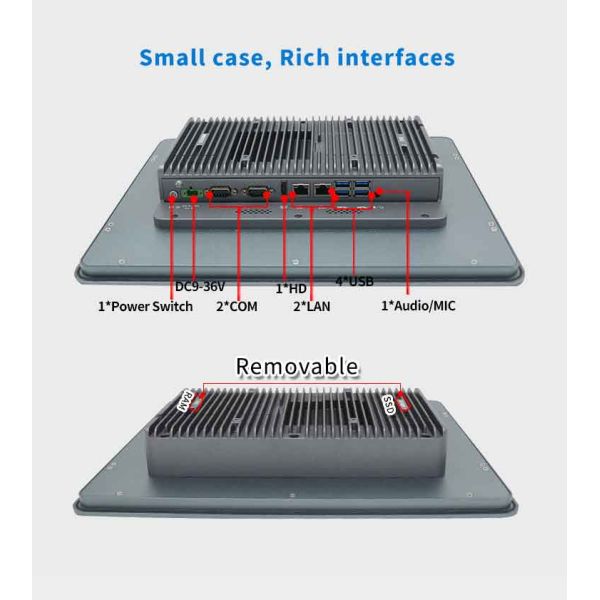 17 Inch Industrial Rugged Resistive Touch Screen Panel PC for Self-Service Kiosk