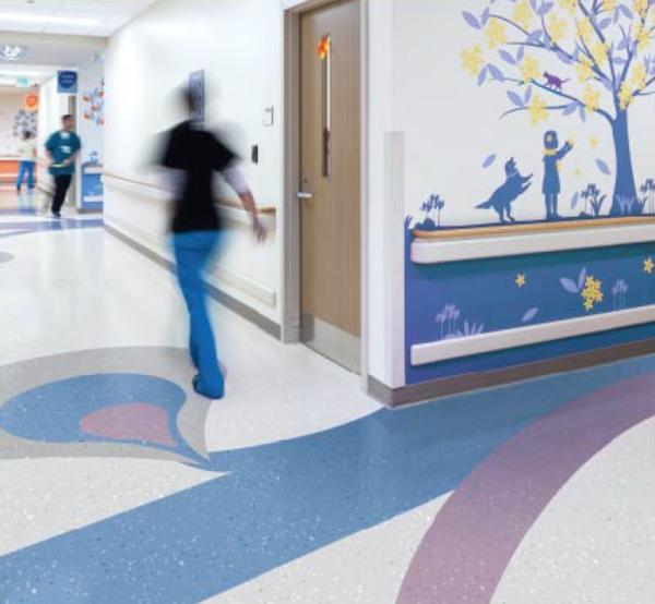 3mm Hospital Vinyl Flooring Roll Relle PVC Homogeneous Vinyl Floor