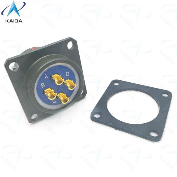Y50EX Series Circular Electrical Connector with Olive Drab Anodized Connector Shell. Solder and hermetic by adhesive.Y50EX1404ZJ3NL