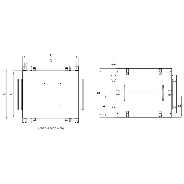 2024Кухонный шкаф Проводка вентиляции Выхлопный вентилятор Низкий уровень шума 12000м3/ч