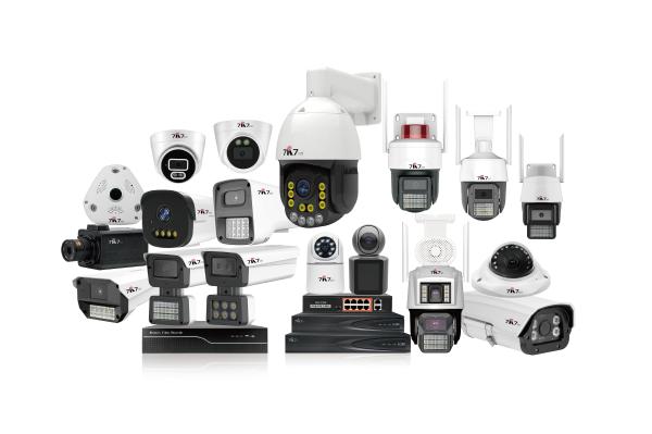 Système Cctv HD 4mp Moniteur Suivi du mouvement Lumière sonore Caméra d'alarme Dome Audio Entrée Sortie Caméra réseau