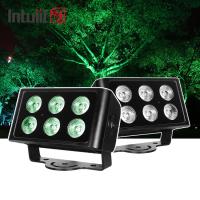 6x5w RGBW 4 em 1 LED Flood Light IP65 impermeável Flat Spotlight Outdoor Performance Background DJ Disco Stage Par Light