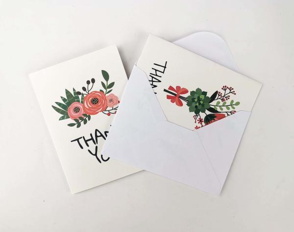 Wedding Decoration Custom Card Printing 36 Packs Floral Note Card Printing