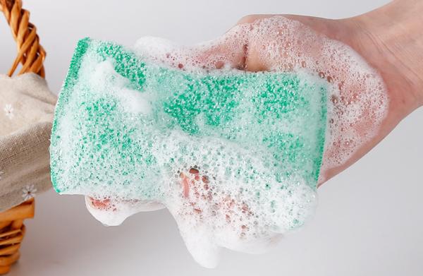 Eco Friendly Non Abrasive Cleaning Pads Strong Water Absorption With Plastic Thread