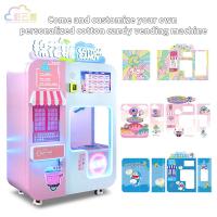 Machine à vendre de fil de bonbons à écran LCD 50 Hz à pièce à cotton machine à bonbons dans le centre commercial