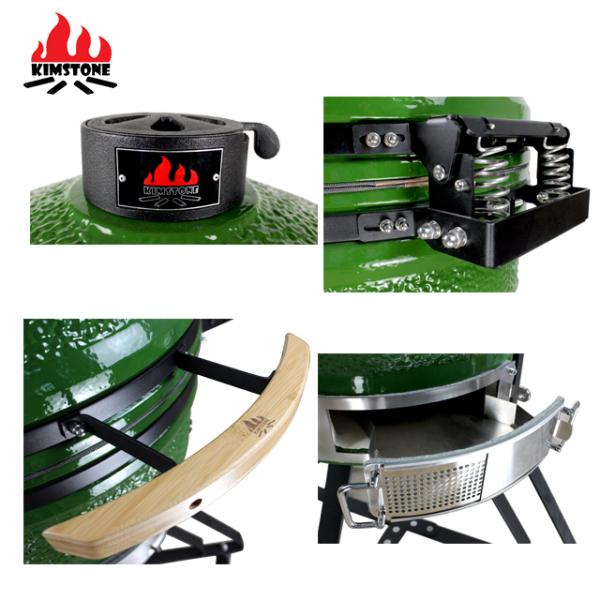 New Style KIMSTONE Kamado Grill Kimstone BBQ Grill 22inch Smoker Grill China Ceramic