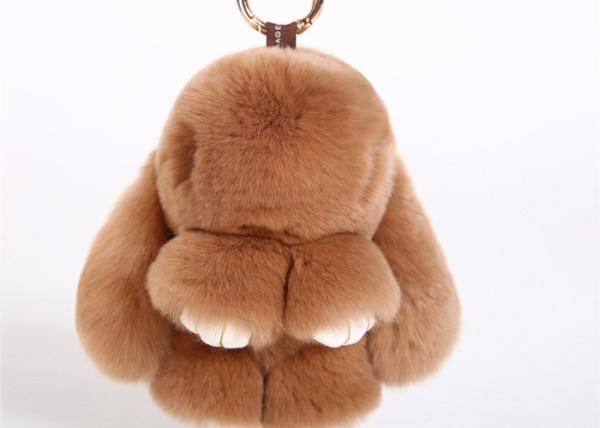 Peso leve bonito bonito de Keychain da pele do coelho dos brinquedos das crianças para o saco de Gilrs