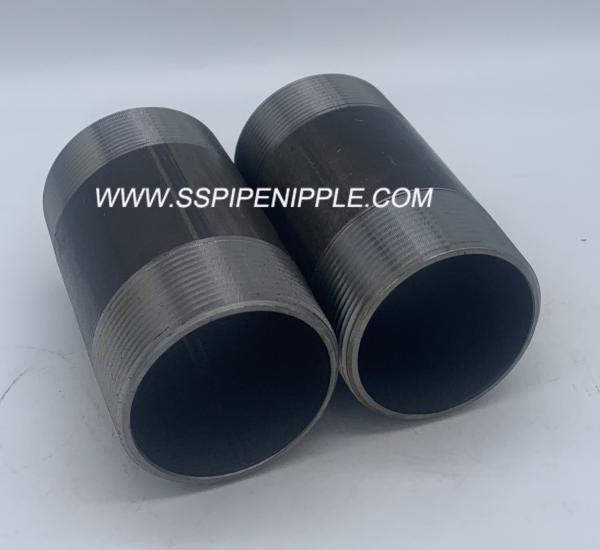 SCH 40 Black Pipe Nipple NPT 2X6 Conform To  ASTM A53  ASTM 733
