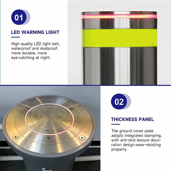 Heavy Duty Steel Security Bollard with Crash Rated Protection and IP65 Weather Resistance