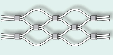 Malla inoxidable de la cuerda de alambre de acero del diamante 60*60m m de Inoxidable