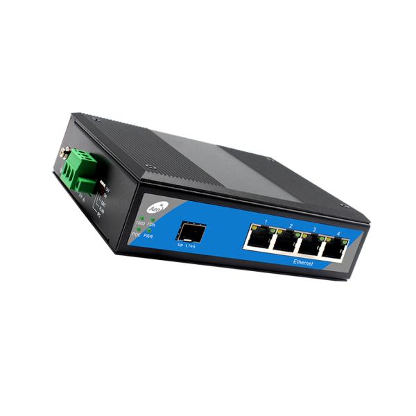1000M Industrial Unmanaged Ethernet Switch Gigabit 1 SFP Slot 4 Ethernet Ports