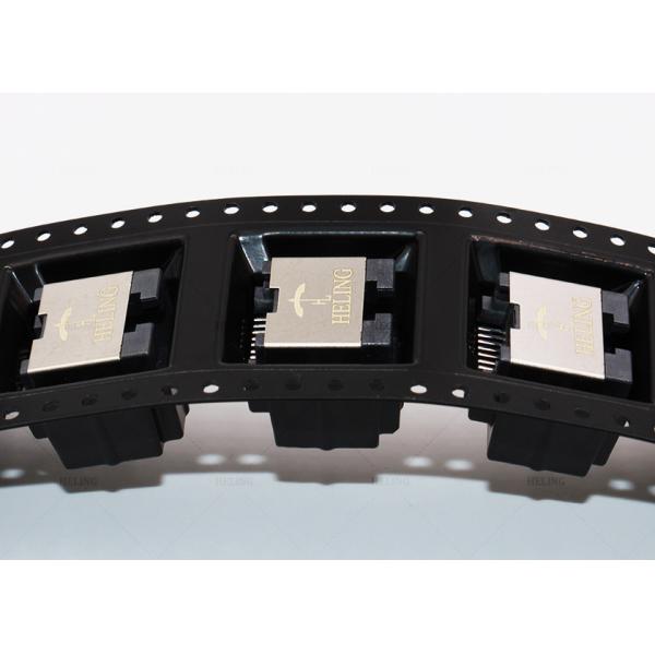 Horizontal Entry Inverted 90 Degree RJ45 Connector Brass Shielded For Security System