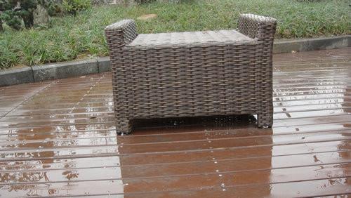 5 Seat Back Cushion Outdoor Rattan Sofa Set For Hotel Poolside