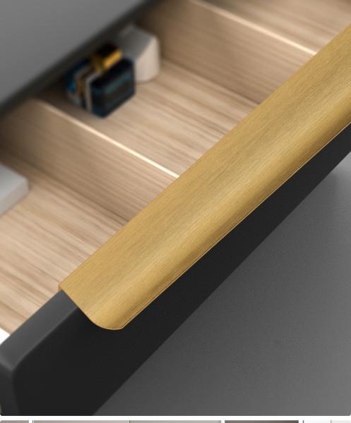 1000mm Aluminum Hidden Pull Handles For Cabinet Wardrobe Accessories