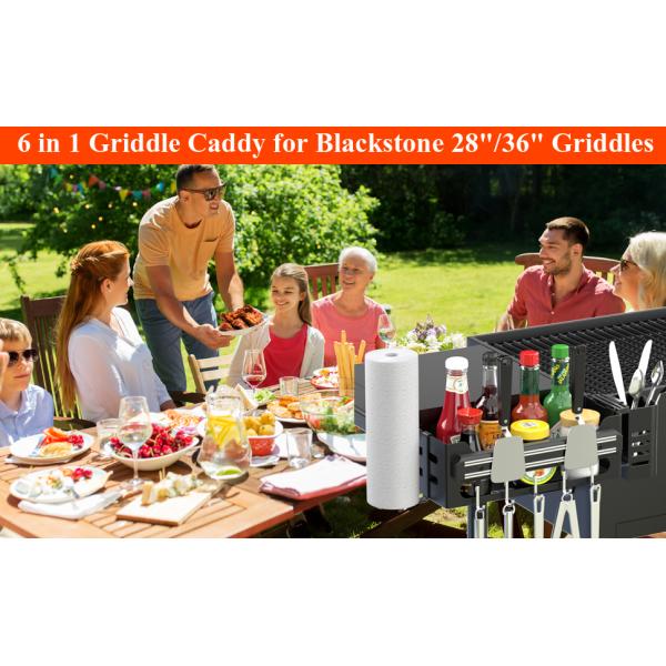 Удобный аксессуары для BBQ Хранилищный вагон с магнитным держателем инструментов и держателем бумажного полотенца