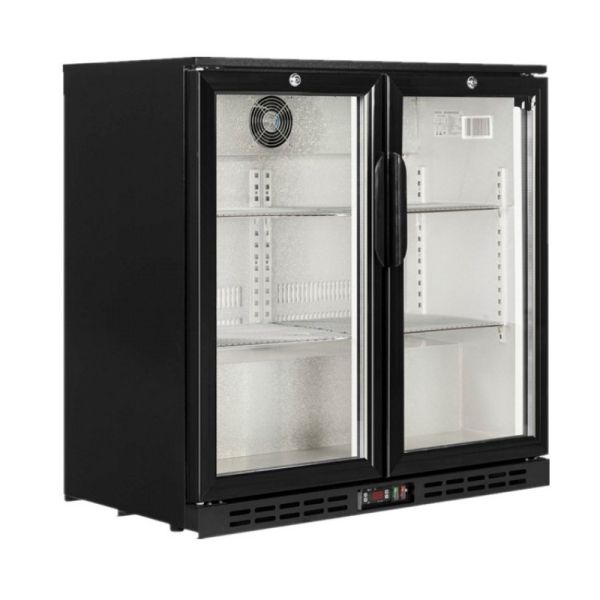 Glass Hinge Door Commercial Refrigeration Equipment Bottle Beer Display Back Bar Cooler