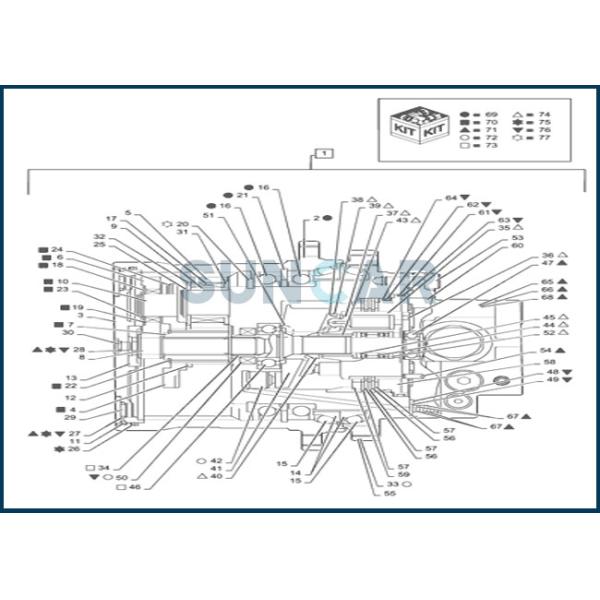 Плавая уплотнения масла PV15V00026S117 для мини экскаватора E30B E35B