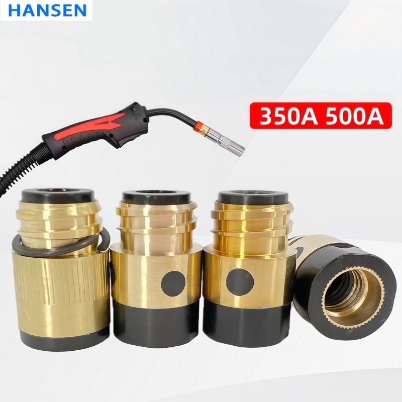 welding gun insulator , 350A 500A mig gun insulator brass , mig torch insulating sleeve , copper thread welding gun insulator  , gas shielded welding torch insulator , mig gun insulating connector