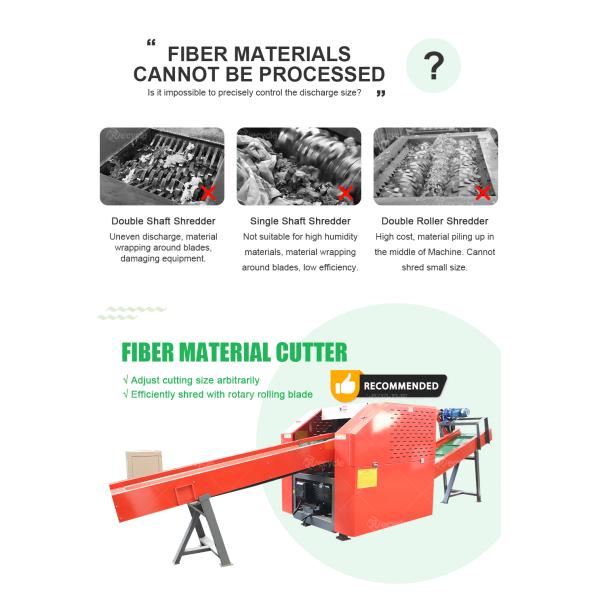Factory Price Waste Fabric Cotton Fiber Cloth FIBC Ton Bag Cloth Cutting Machine Straw Shredding Machine