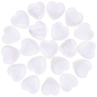 Ornament 0.8'' Heart Shaped Crystal Worry Stone For Spiritual Healing