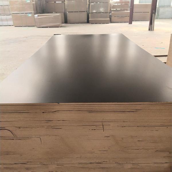 Modern Solid Black Melamine Faced MDF Board Matt Finish for Contemporary Furniture
