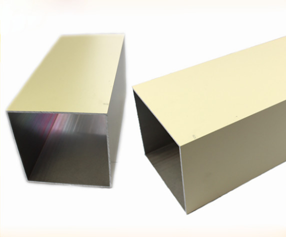 Custom Powder Coated Aluminium Extrusions Square Tube For Industrial Usage