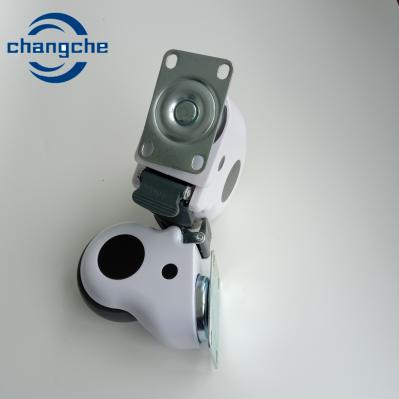 2 / 3 / 4 Inch Hospital Bed Plate Casters With Brake With Precision Ball Bearing