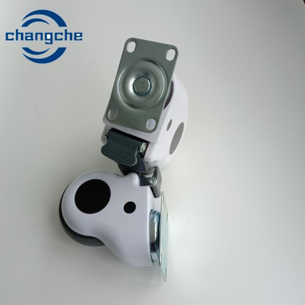 2 / 3 / 4 Inch Hospital Bed Plate Casters With Brake With Precision Ball Bearing